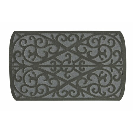 Sports Licensing Solutions Sports Licensing Solutions 18 in. W X 30 in. L Gray Scroll Rubber Door Mat 58785